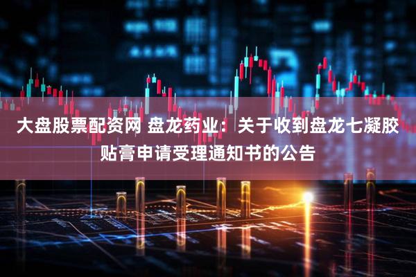 大盘股票配资网 盘龙药业：关于收到盘龙七凝胶贴膏申请受理通知书的公告